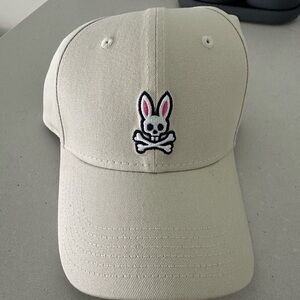 NWT Psycho Bunny Off-White Cap with Iconic Logo